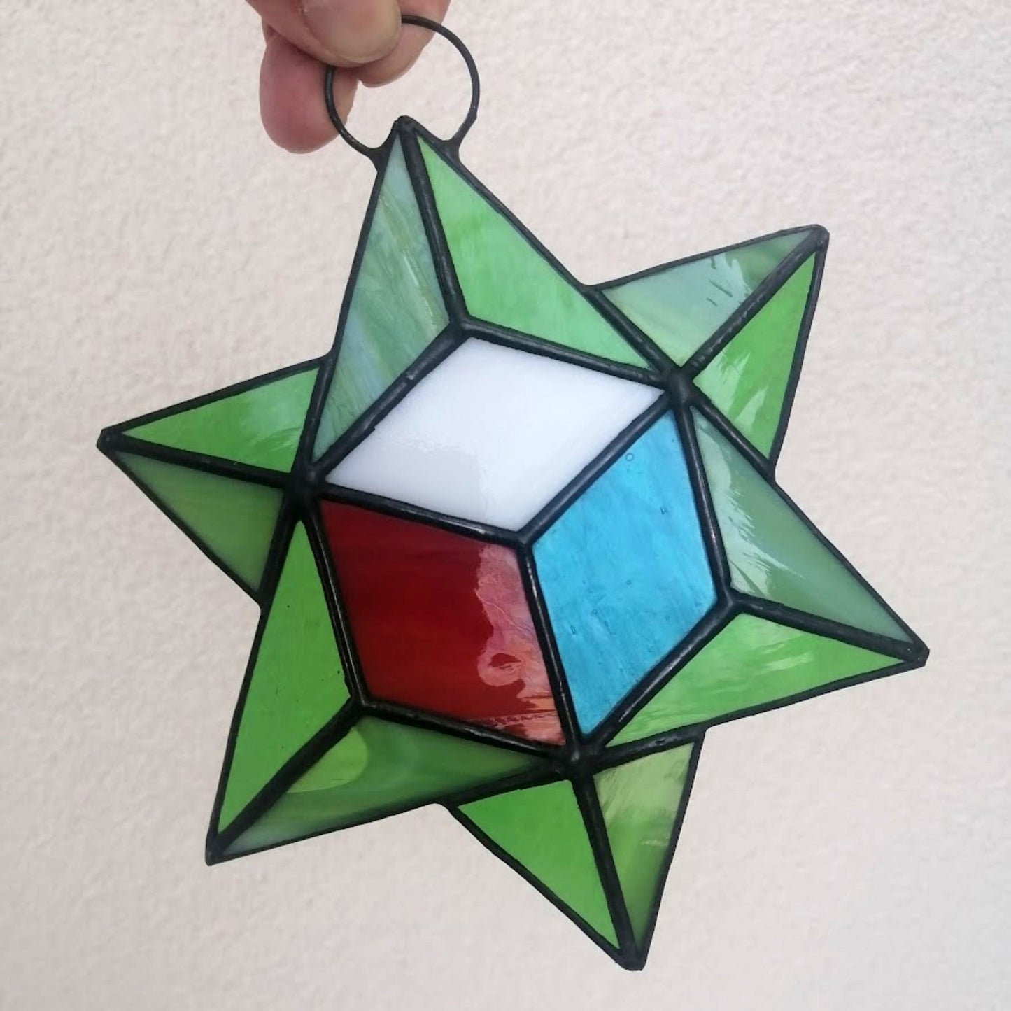 Compass Rose Stained Glass Suncatcher