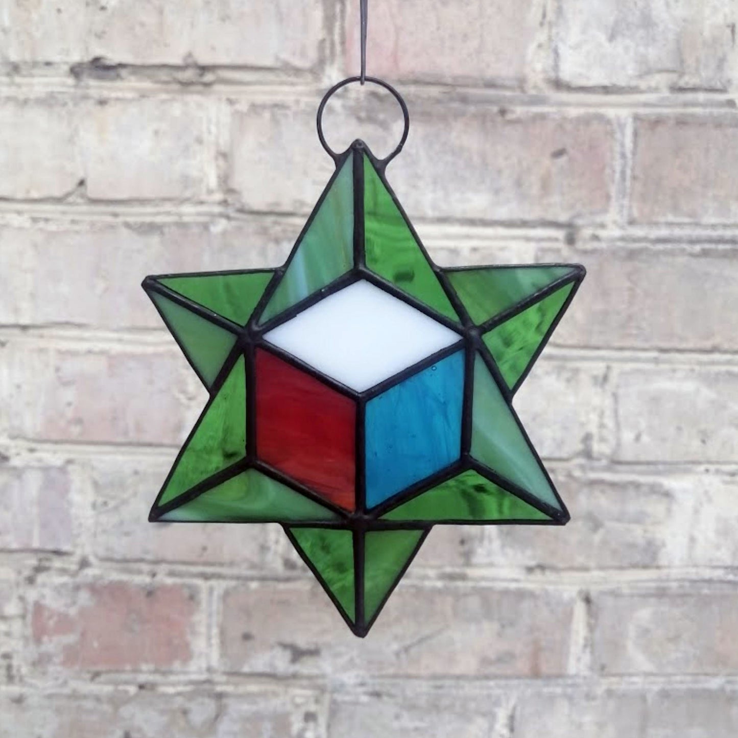 Compass Rose Stained Glass Suncatcher