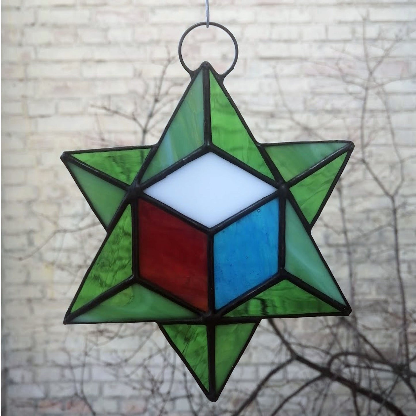 Compass Rose Stained Glass Suncatcher