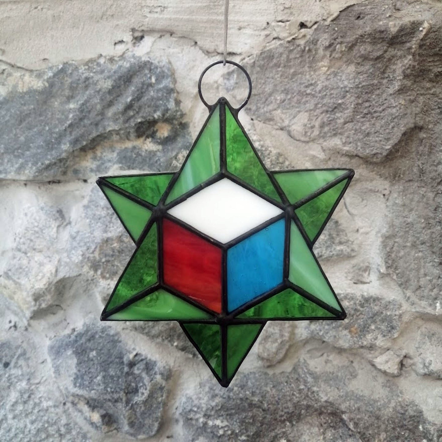 Compass Rose Stained Glass Suncatcher