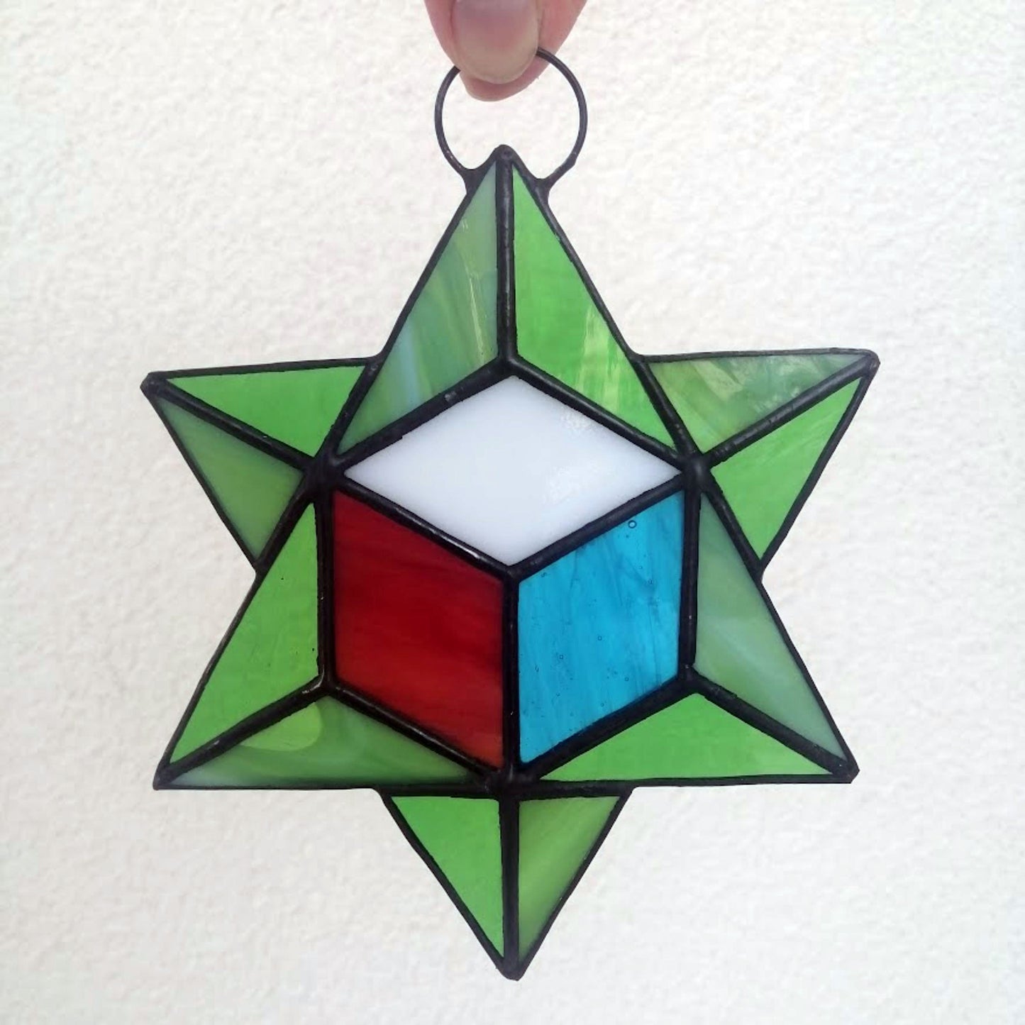 Compass Rose Stained Glass Suncatcher