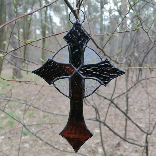 Small Stained Glass Cross Suncatcher