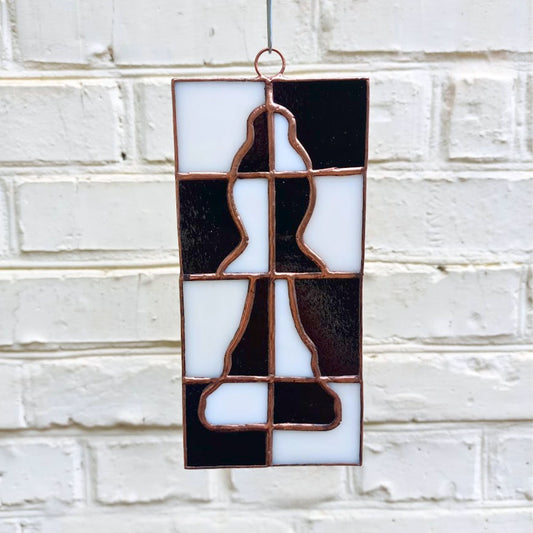 Bishop Chess Piece Stained Glass Suncatcher