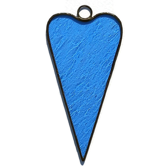 Modern Pale Blue Heart Stained Glass Suncatcher