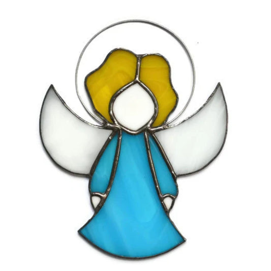 Cute Little Guardian Angel Stained Glass Suncatcher