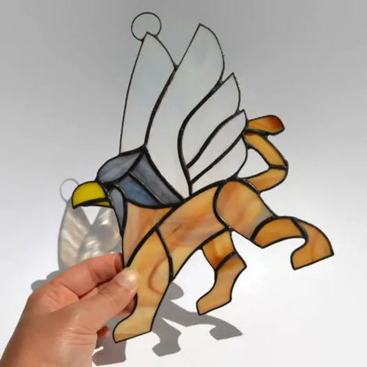 Gryphon Stained Glass Suncatcher