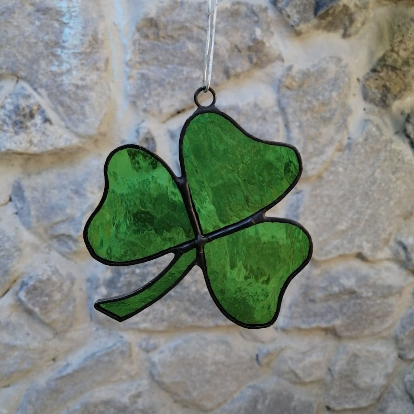 Lucky Shamrock Stained Glass Suncatcher