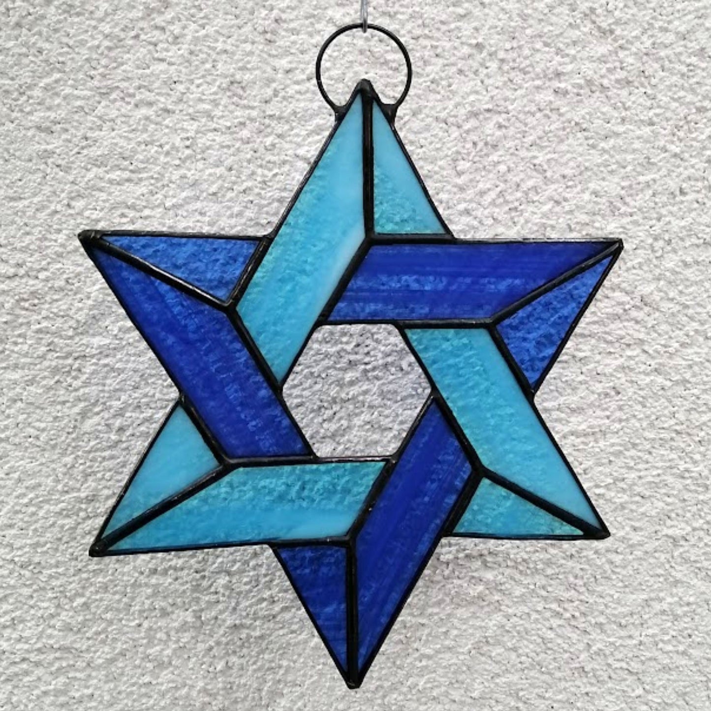 Jewish Star of David Stained Glass Suncatcher