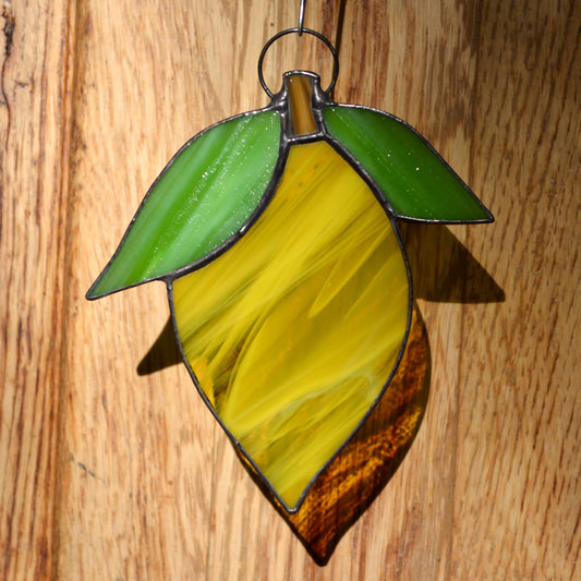 Stained Glass Lemon Suncatcher