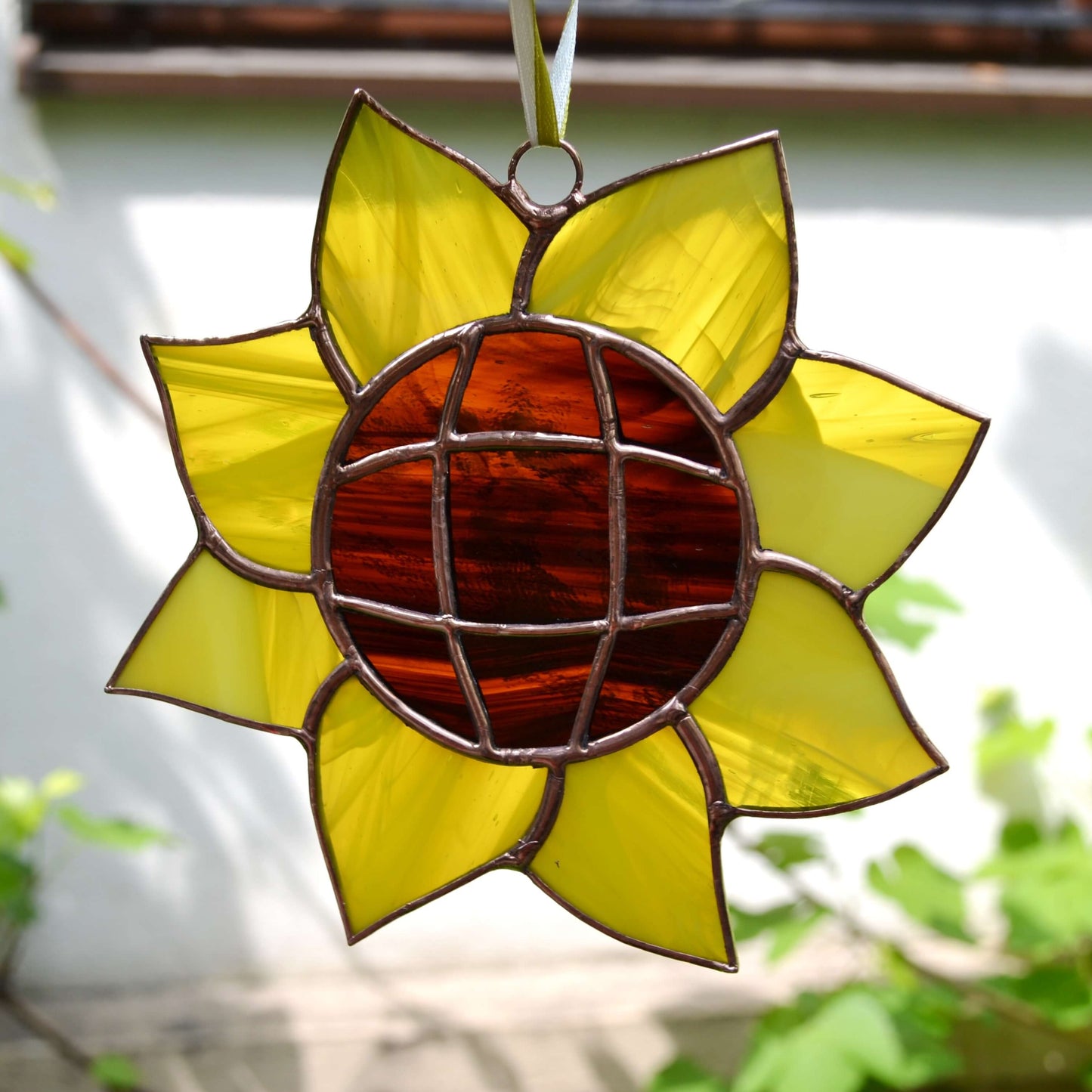 Stained Glass Sunflower Suncatcher
