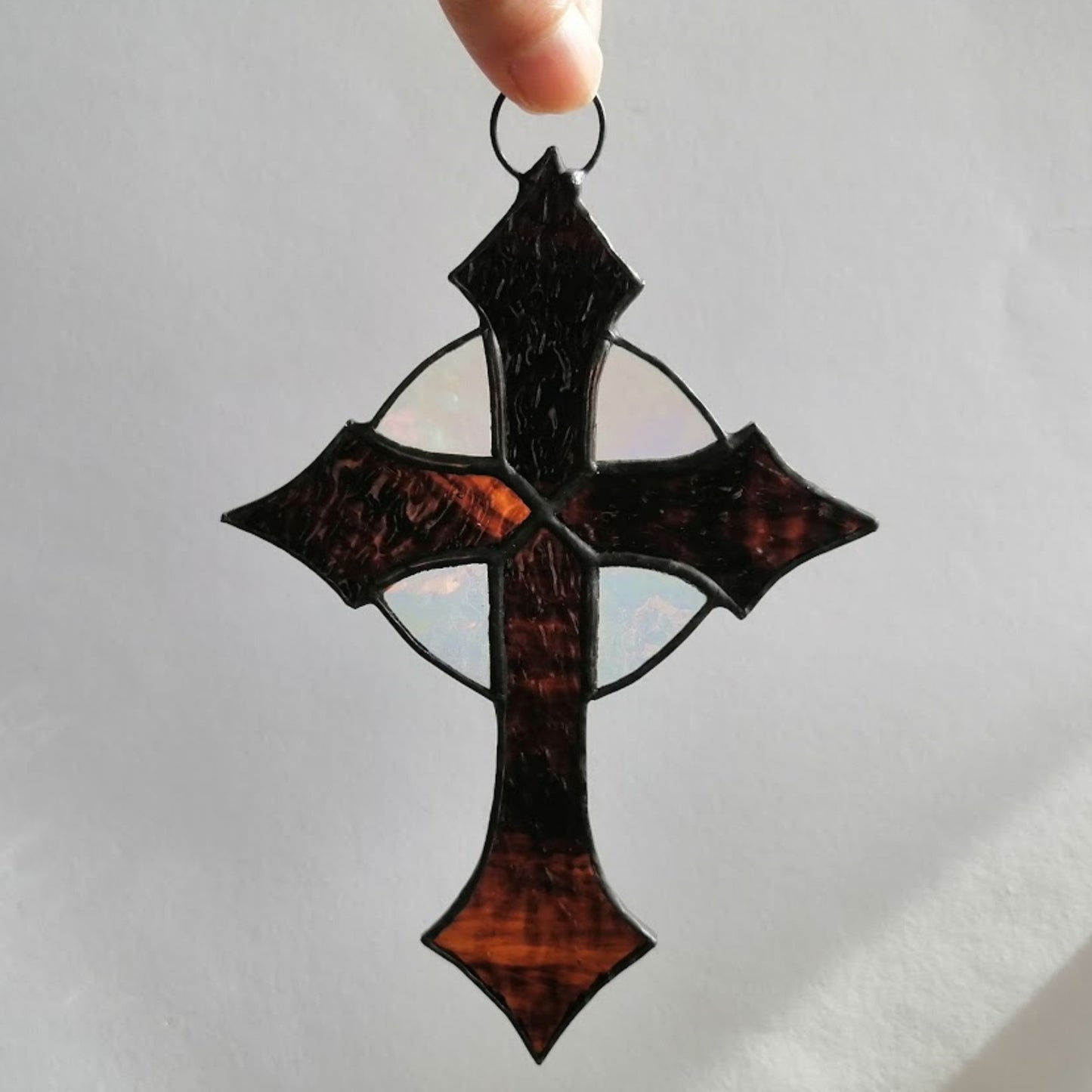 Small Stained Glass Cross Suncatcher