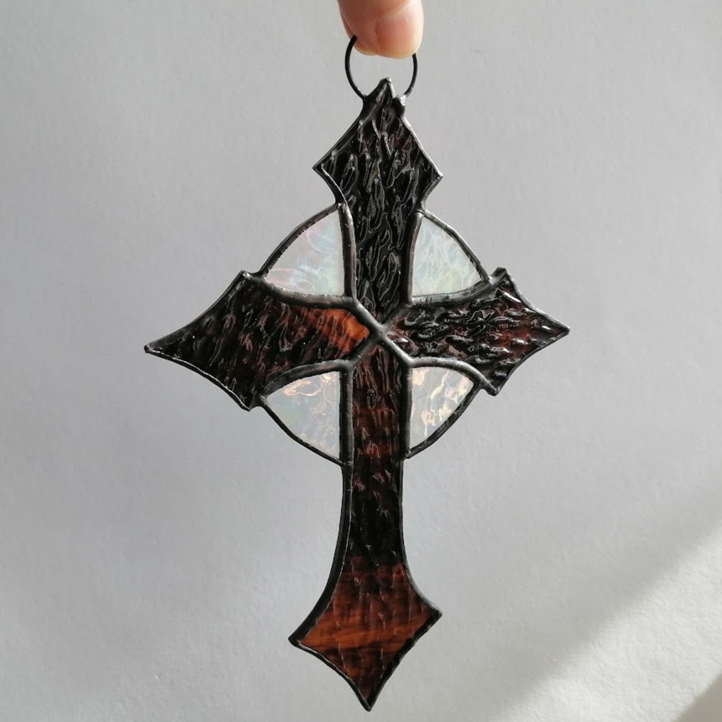 Small Stained Glass Cross Suncatcher