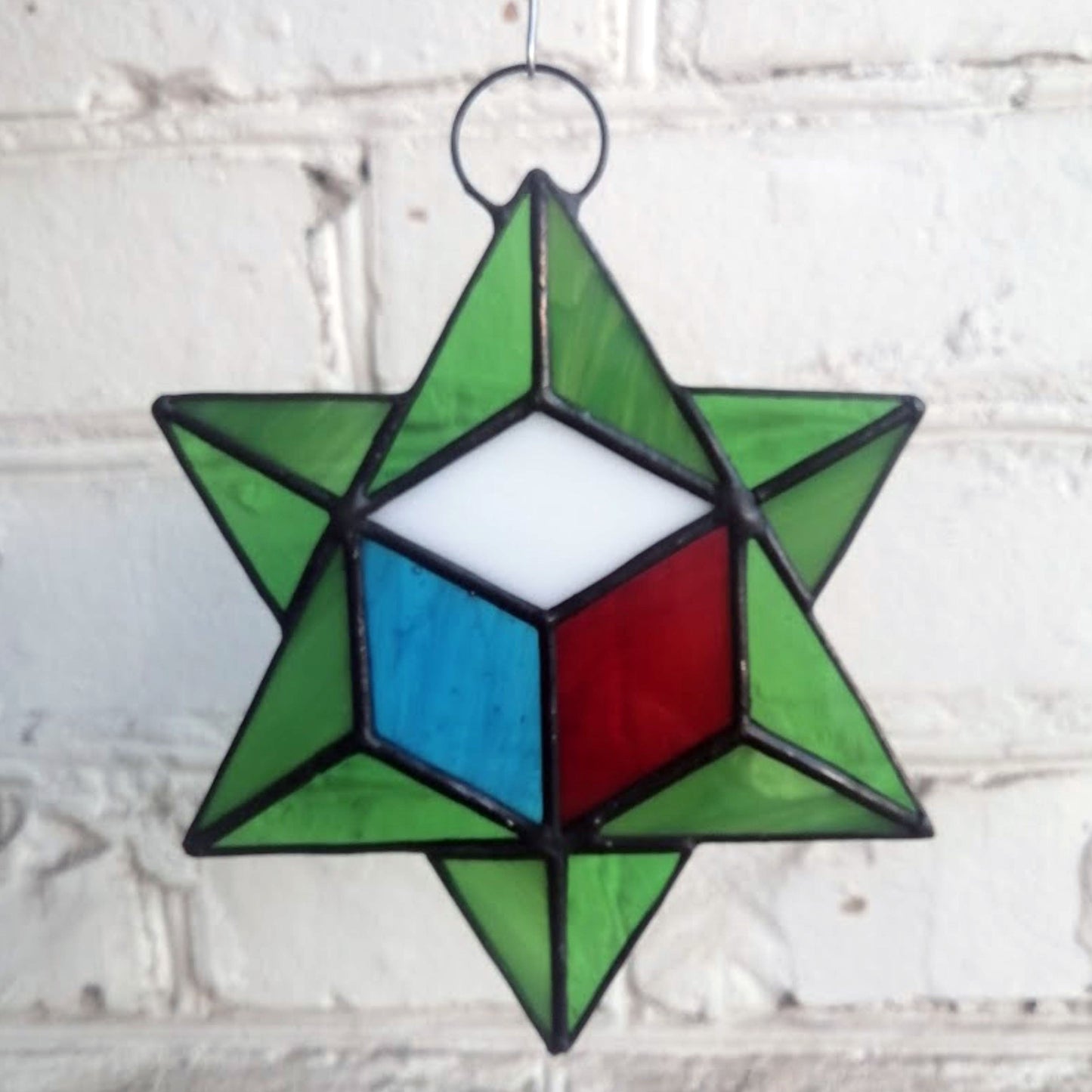 Compass Rose Stained Glass Suncatcher