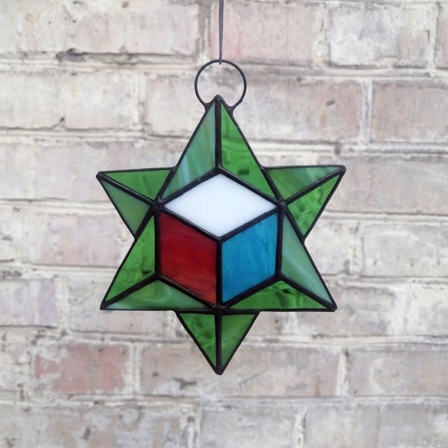 Compass Rose Stained Glass Suncatcher