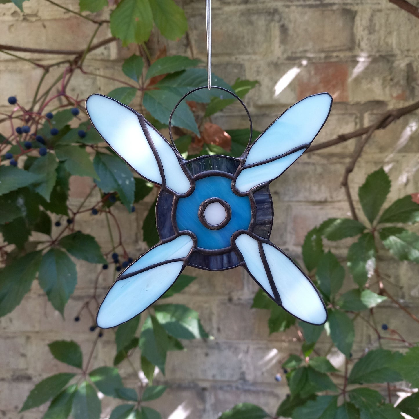 Airplane Propeller Stained Glass Suncatcher