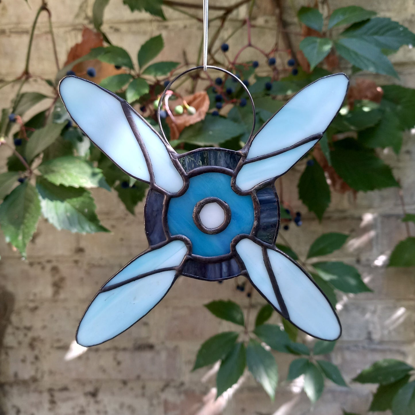 Airplane Propeller Stained Glass Suncatcher