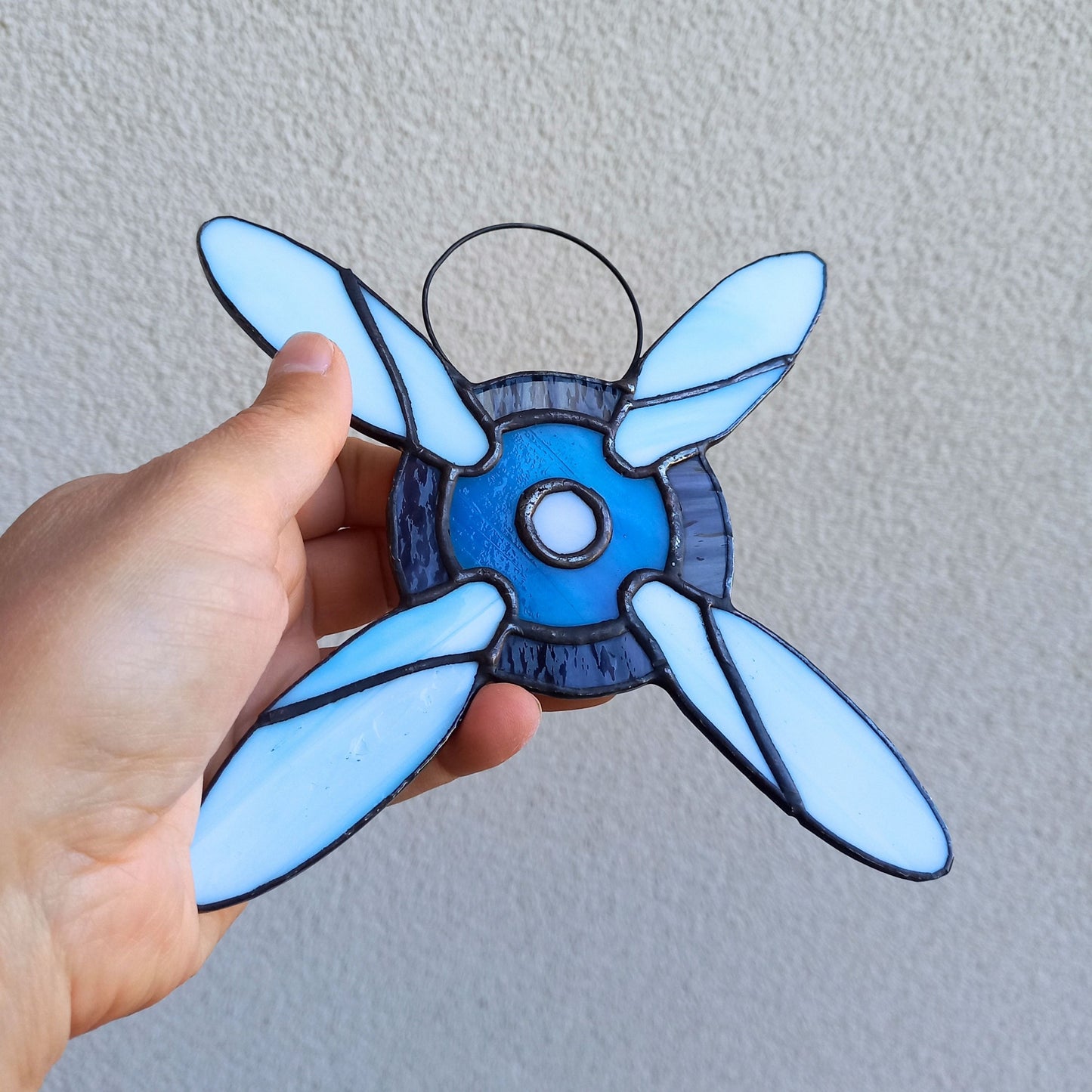 Airplane Propeller Stained Glass Suncatcher