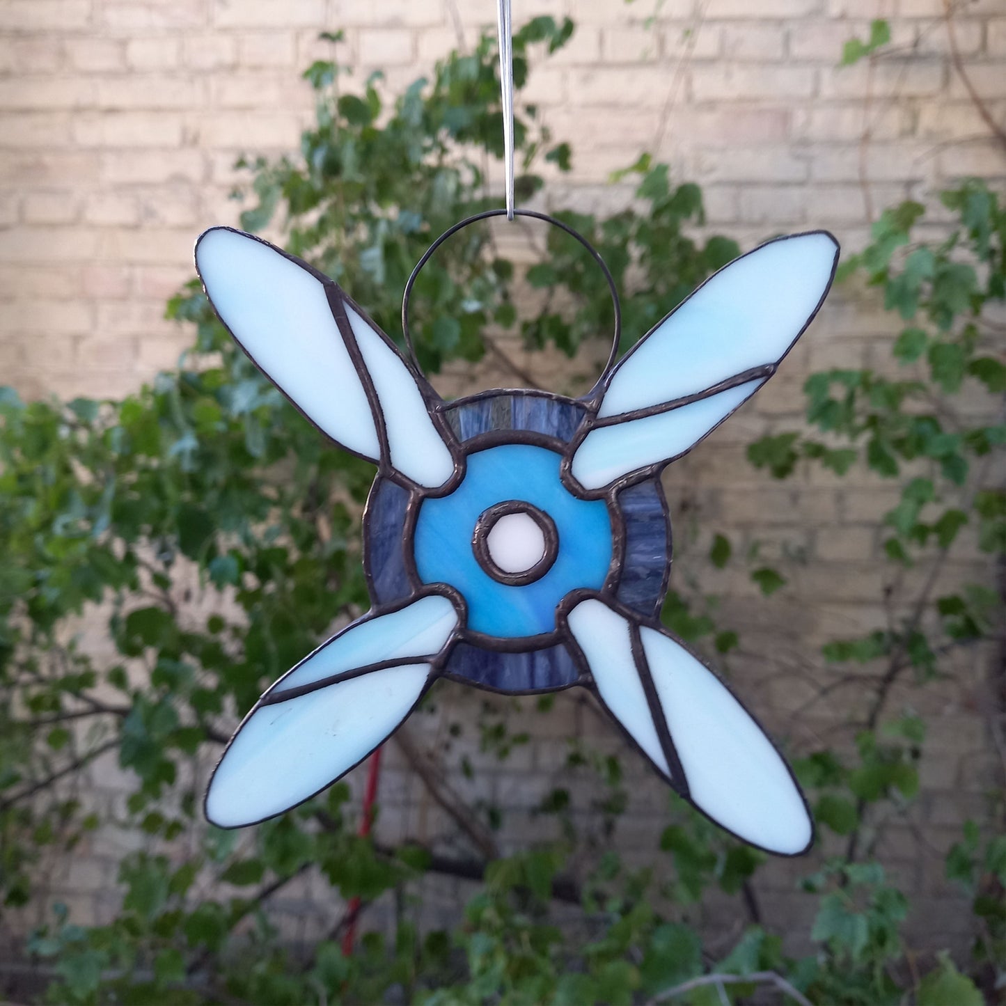 Airplane Propeller Stained Glass Suncatcher