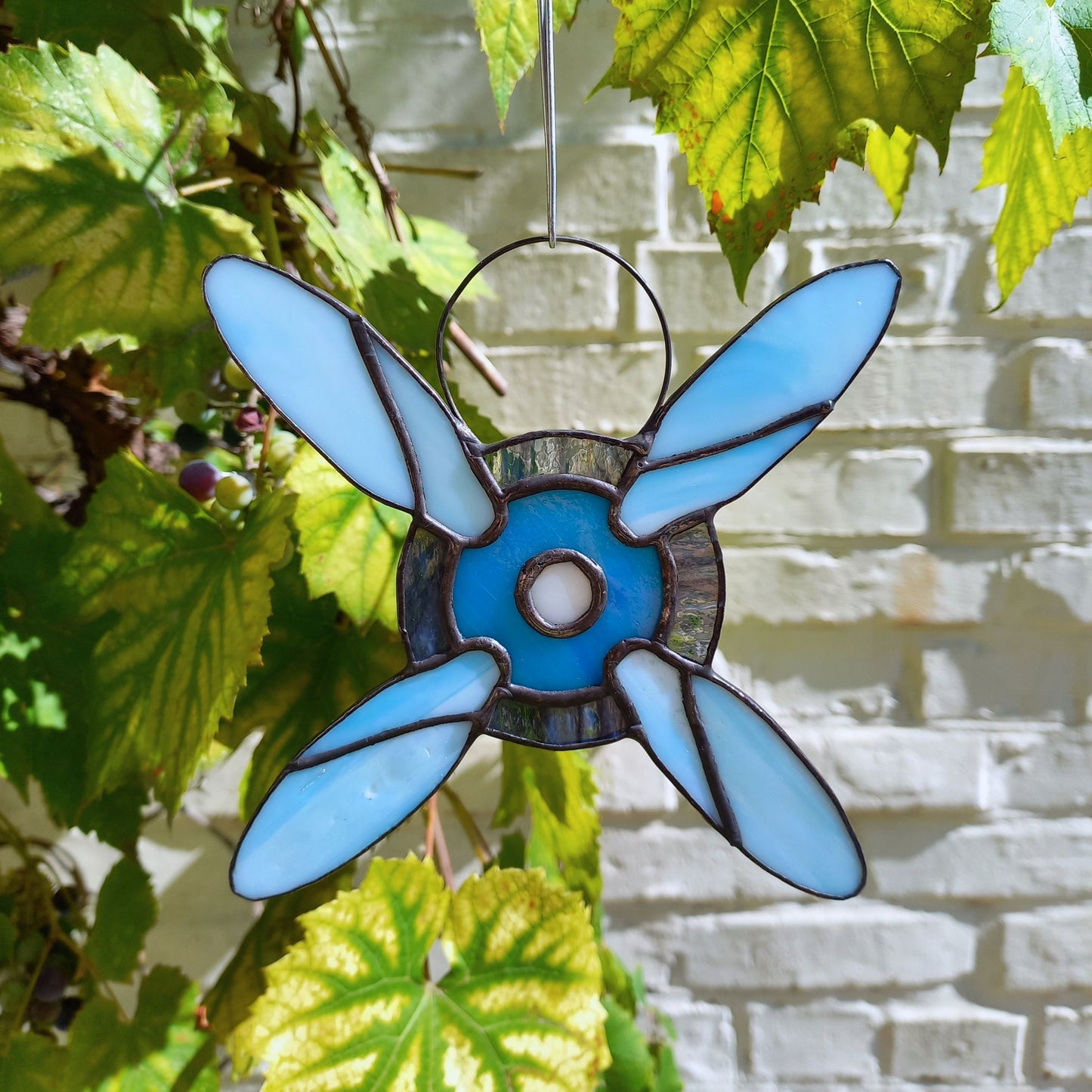 Airplane Propeller Stained Glass Suncatcher