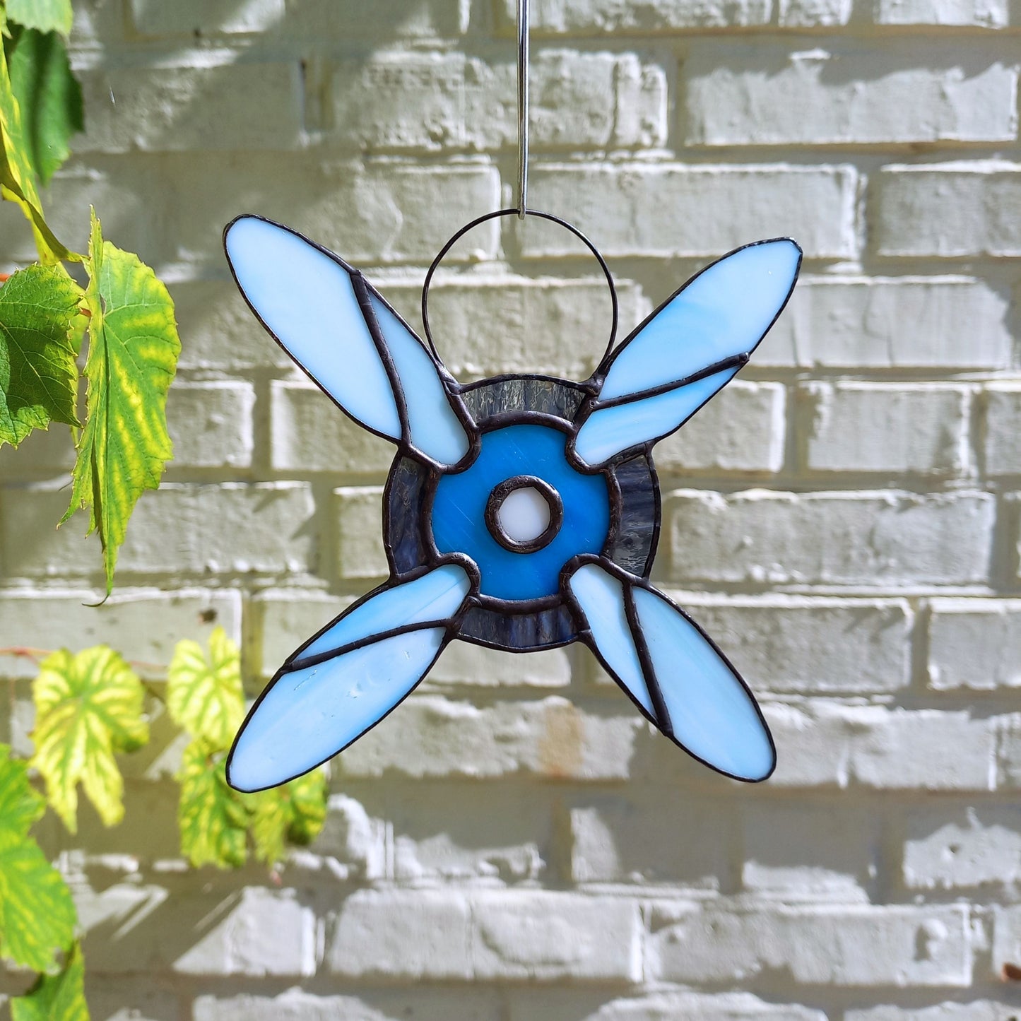 Airplane Propeller Stained Glass Suncatcher