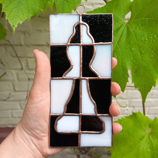 Bishop Chess Piece Stained Glass Suncatcher