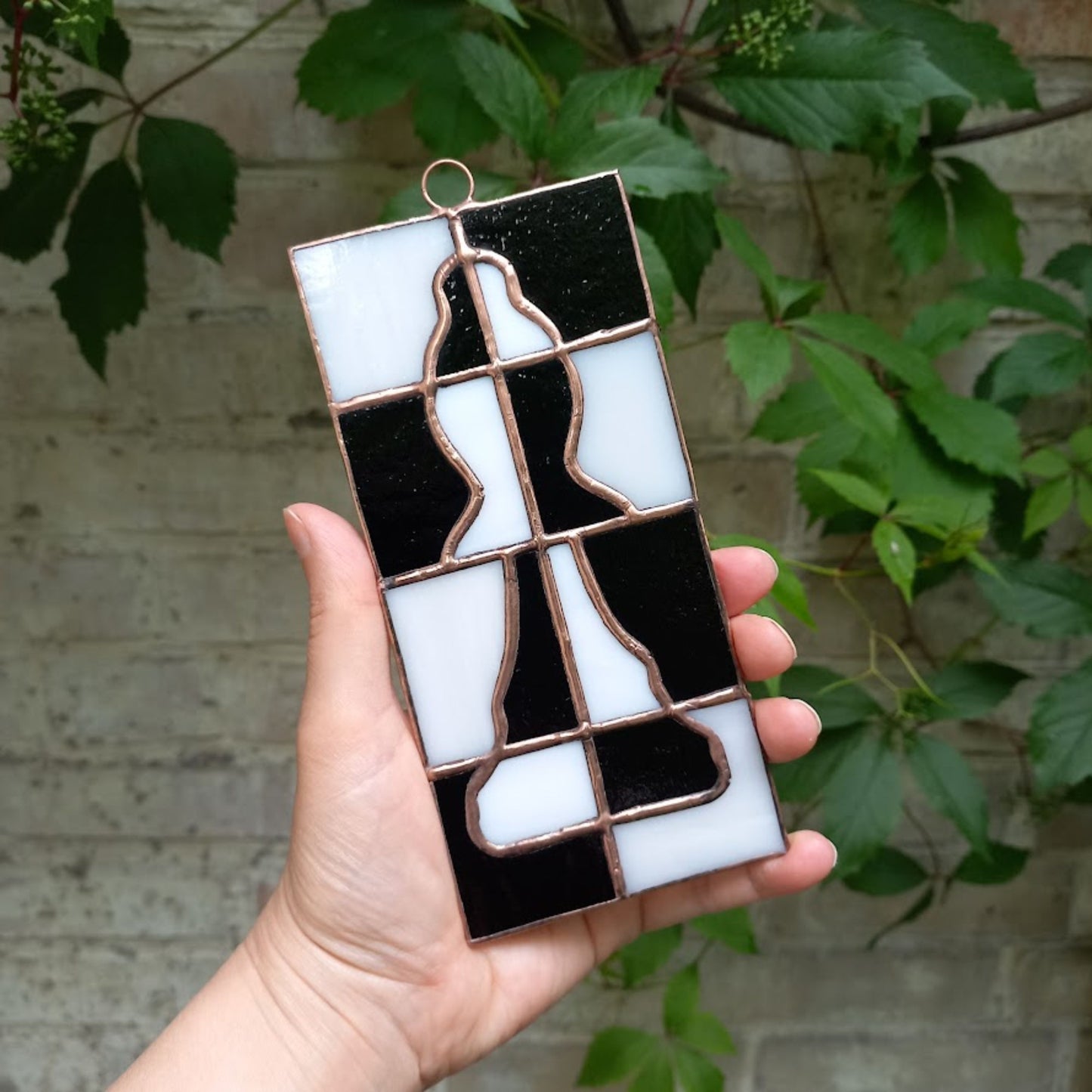 Bishop Chess Piece Stained Glass Suncatcher