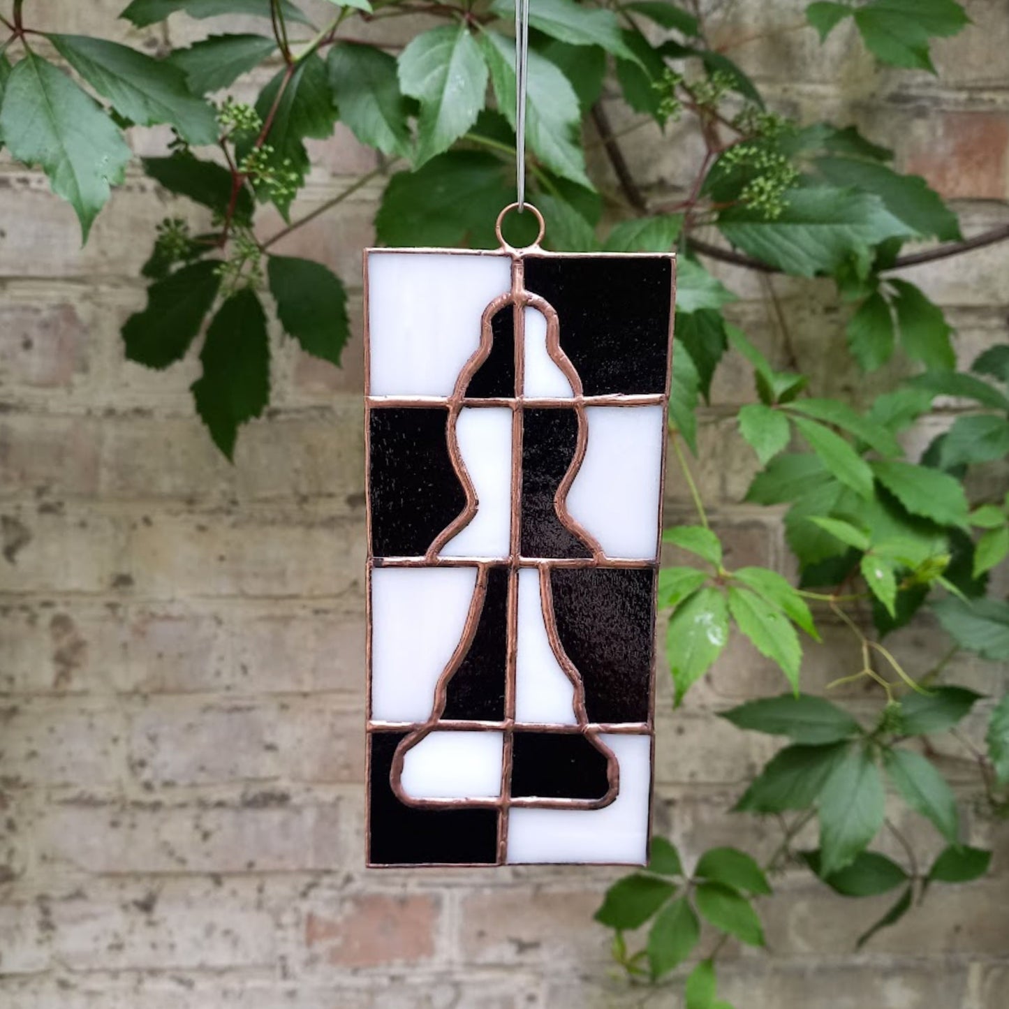 Bishop Chess Piece Stained Glass Suncatcher