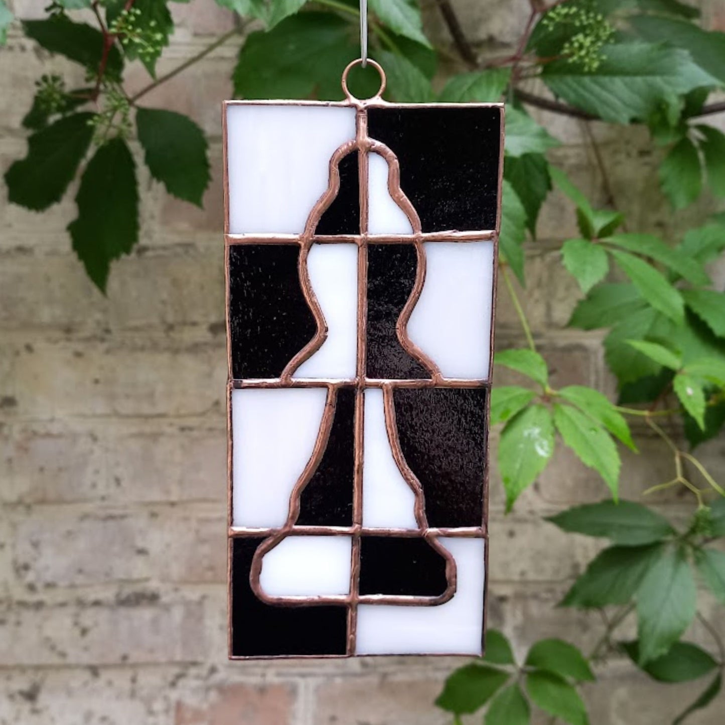 Bishop Chess Piece Stained Glass Suncatcher