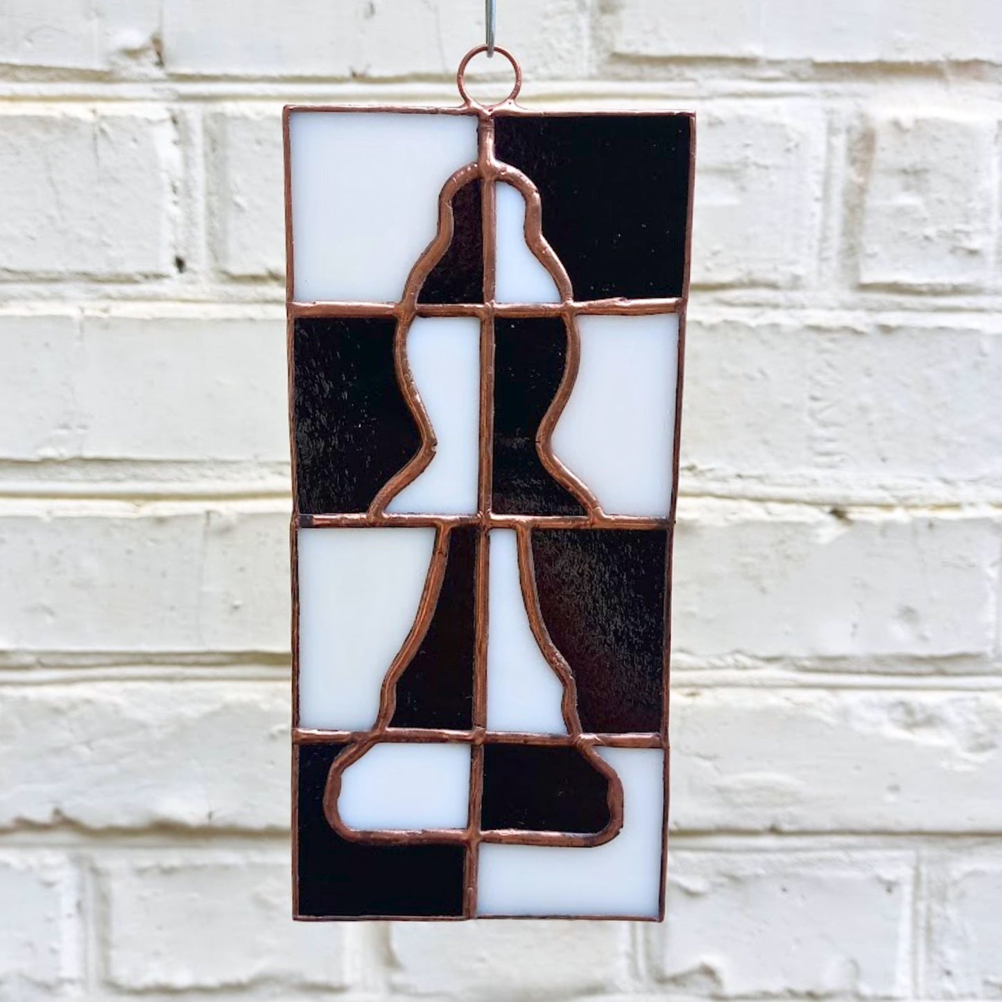 Bishop Chess Piece Stained Glass Suncatcher