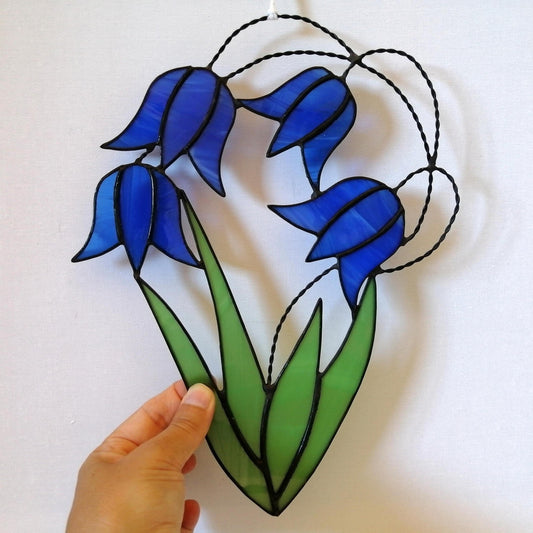 Bluebells Bouquet Stained Glass Flowers Suncatcher