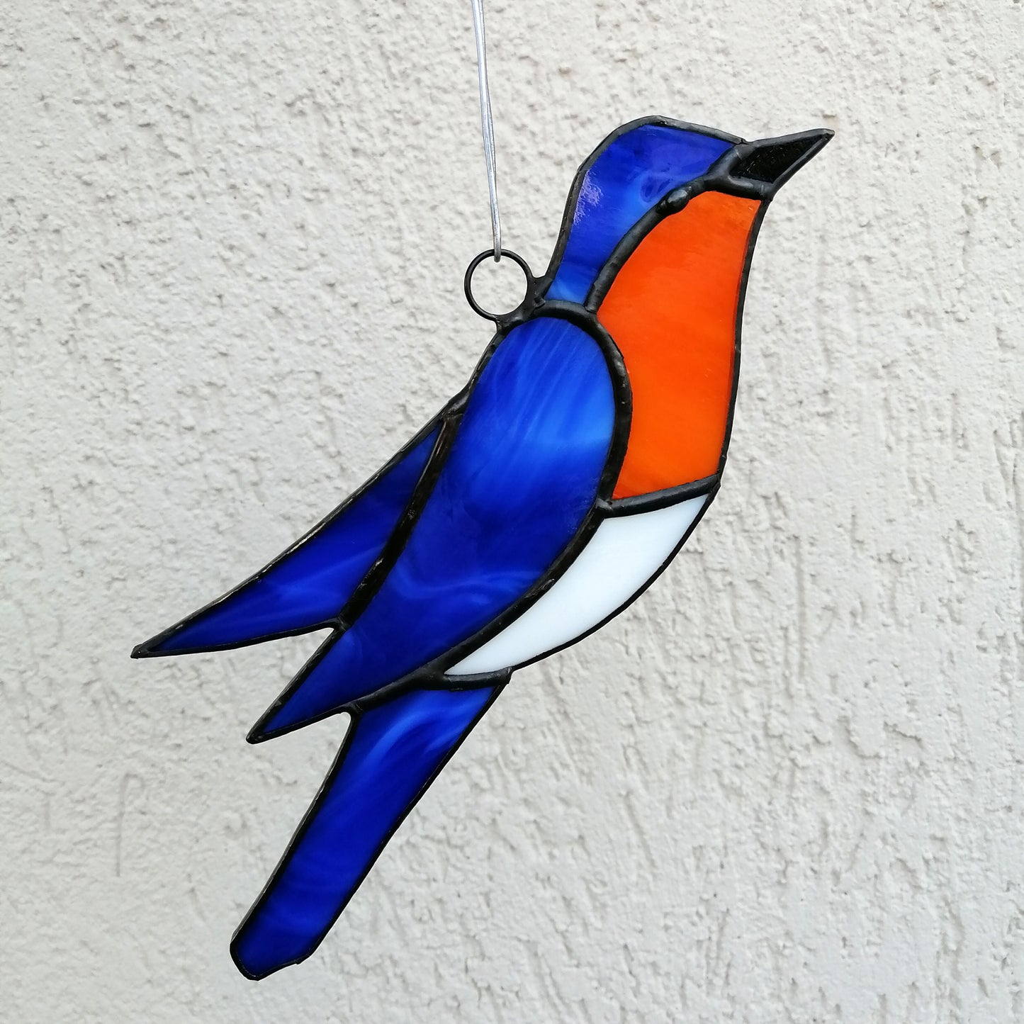 Eastern Bluebird Stained Glass Bird Suncatcher