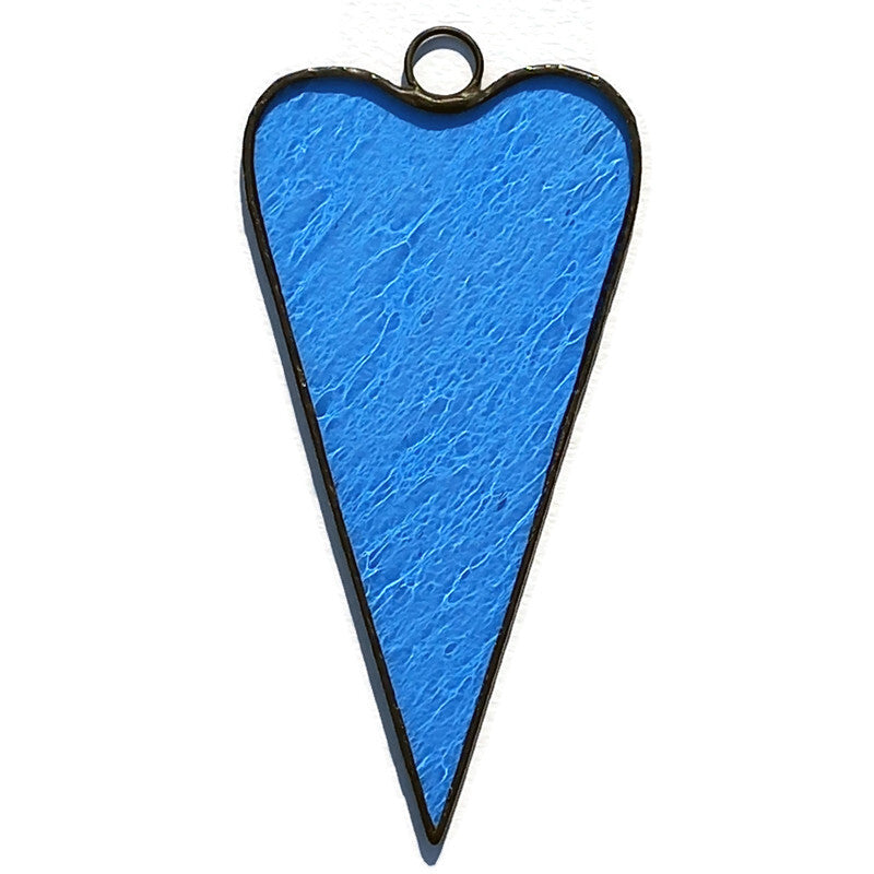 Modern Pale Blue Heart Stained Glass Suncatcher