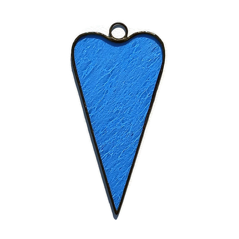Modern Pale Blue Heart Stained Glass Suncatcher