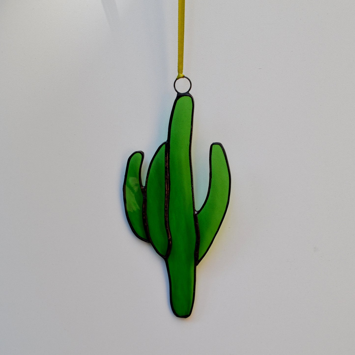 Stained Glass Cactus Suncatcher