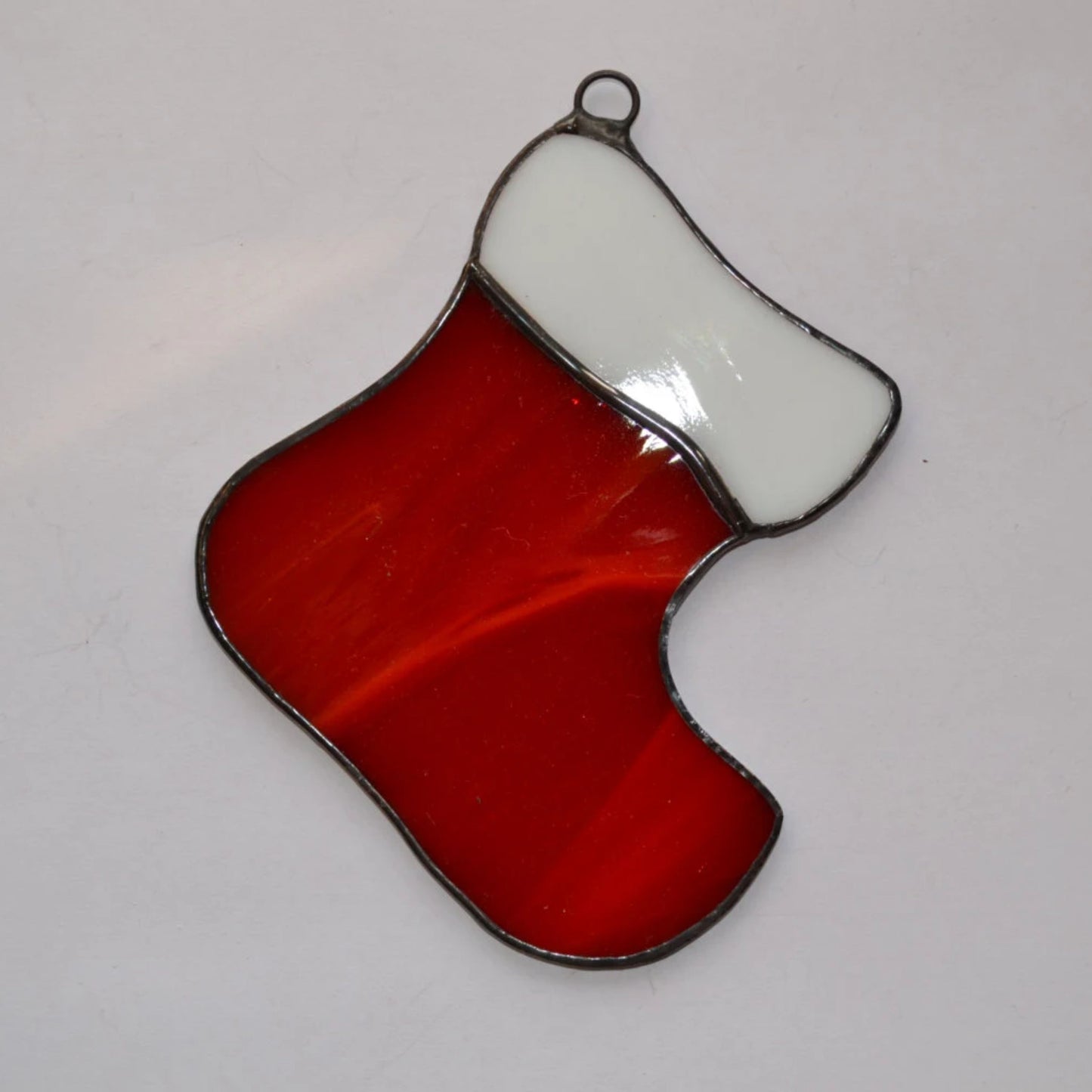 Christmas Stocking Stained Glass Suncatcher