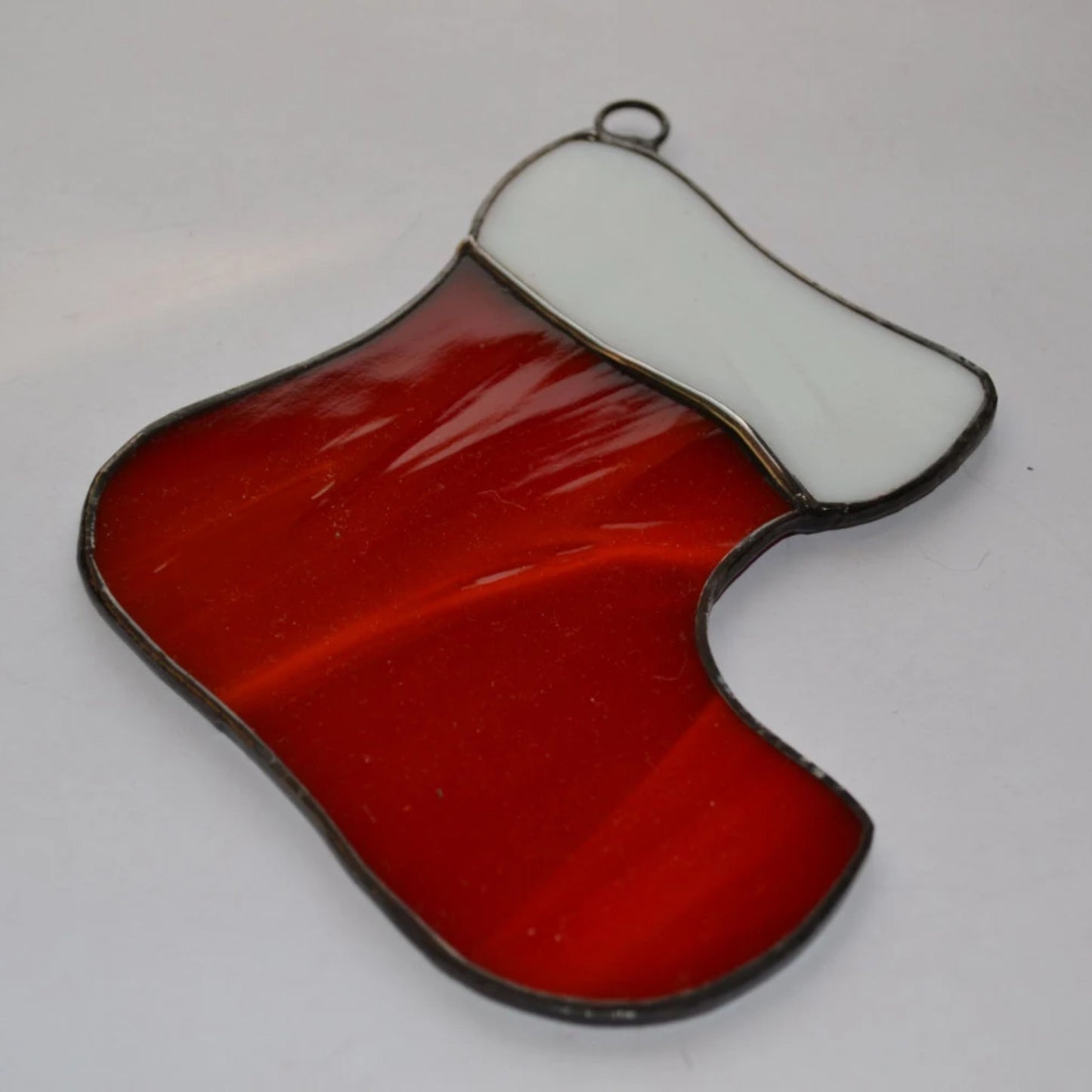 Christmas Stocking Stained Glass Suncatcher