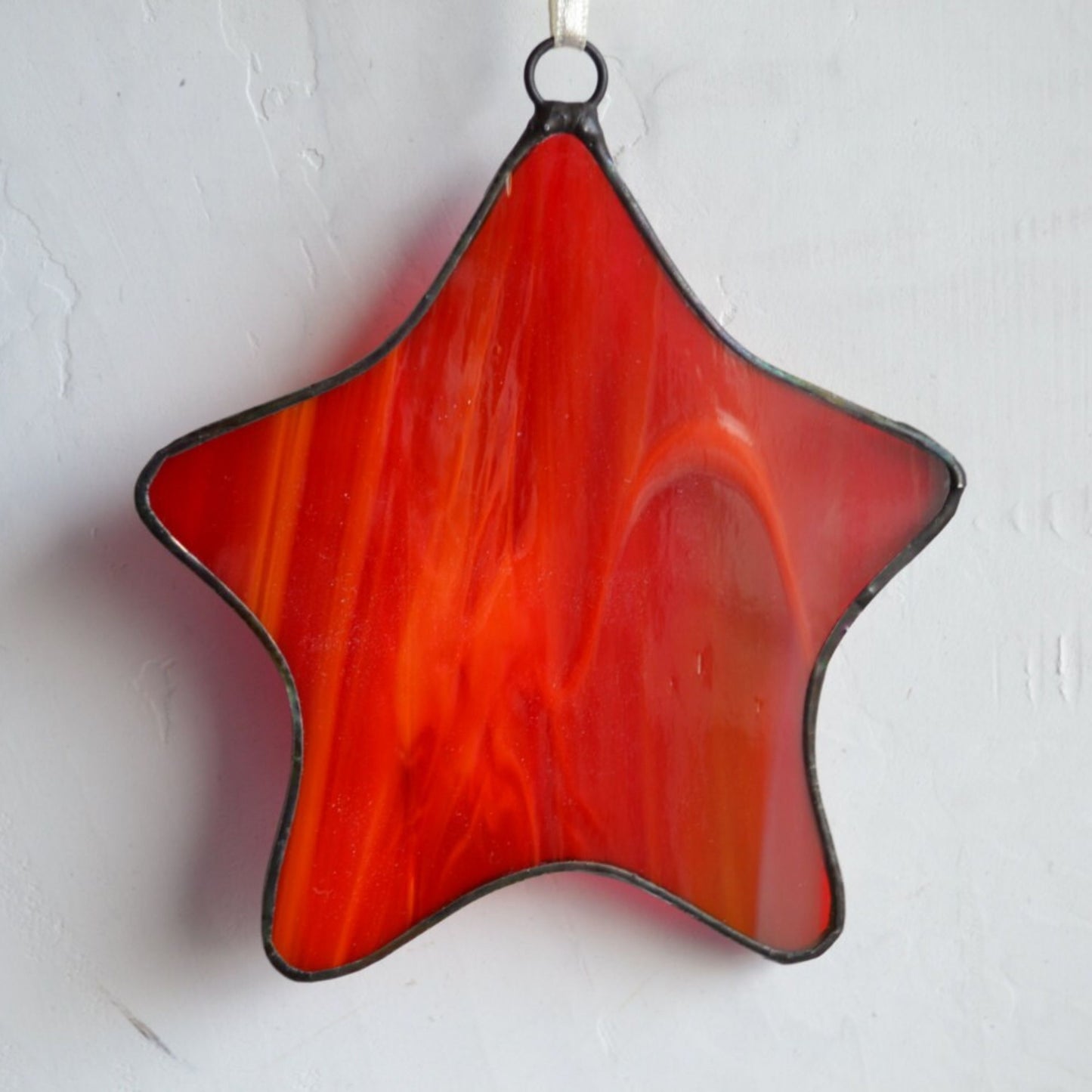 Christmas Red Star Stained Glass Suncatcher