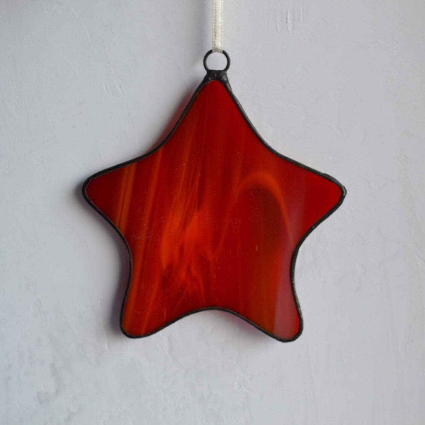 Christmas Red Star Stained Glass Suncatcher