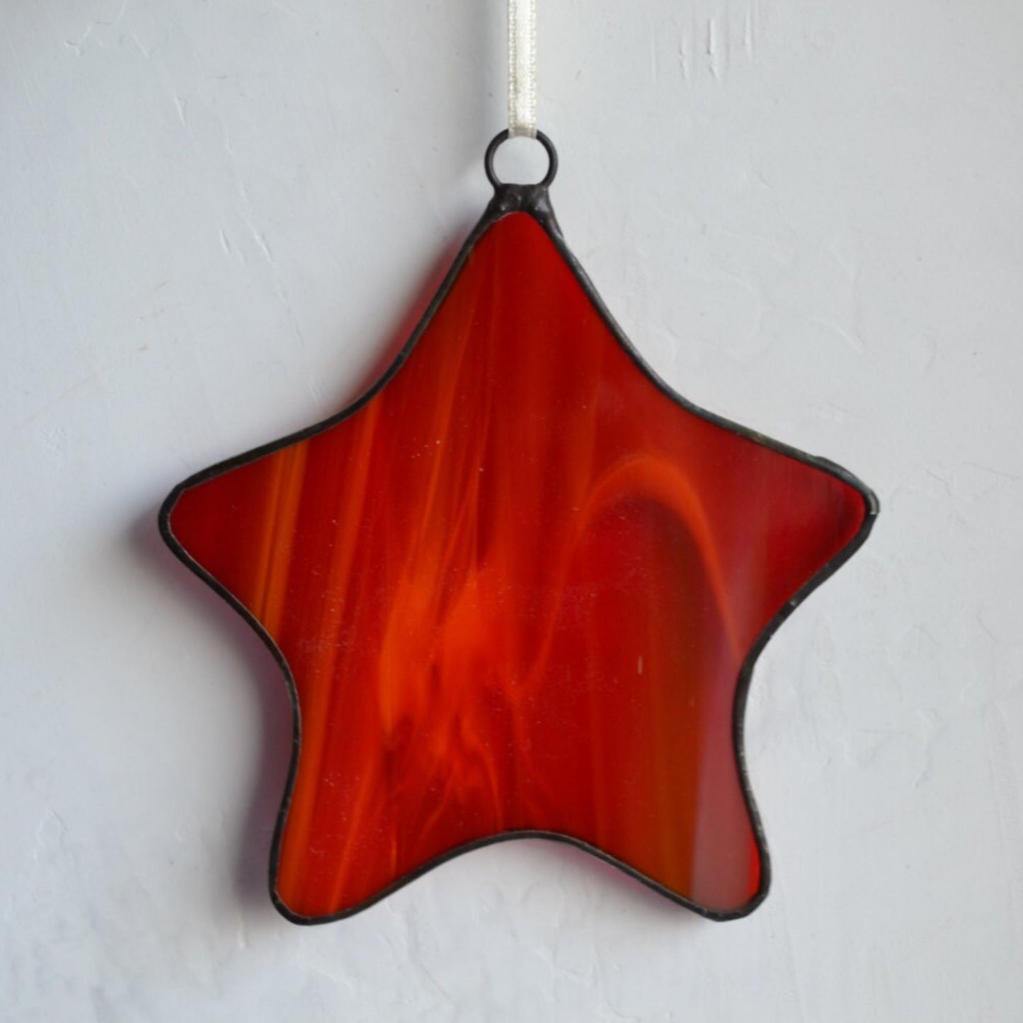 Christmas Red Star Stained Glass Suncatcher