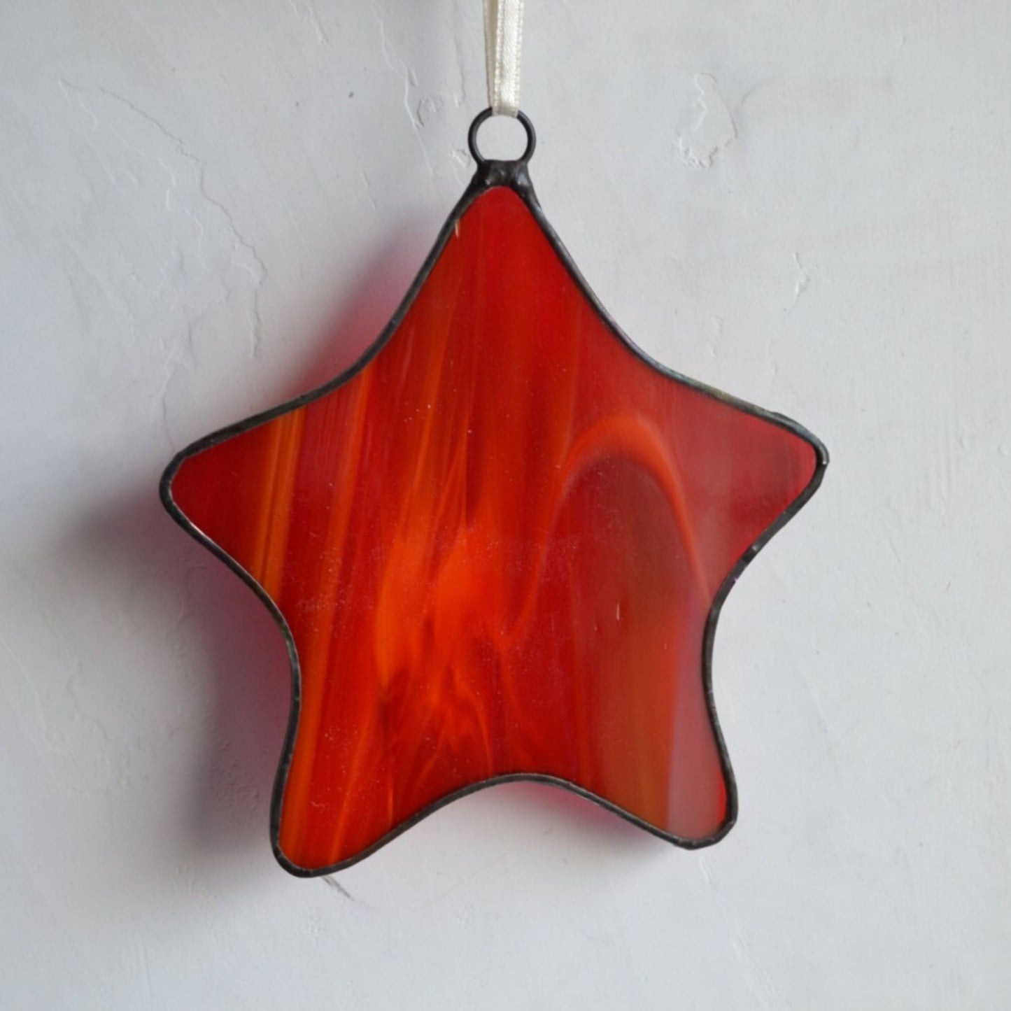 Christmas Red Star Stained Glass Suncatcher