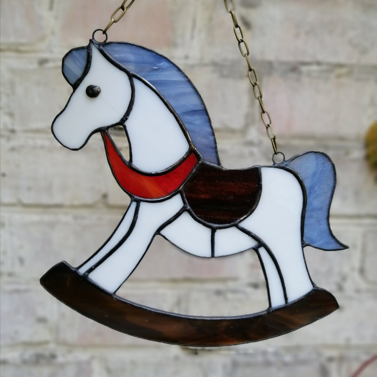 Rocking Horse Stained Glass Suncatcher