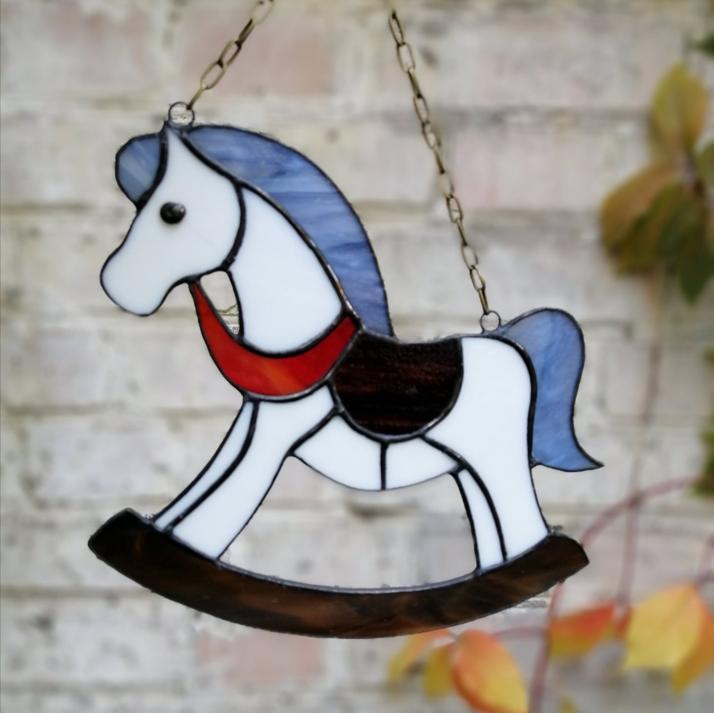 Rocking Horse Stained Glass Suncatcher