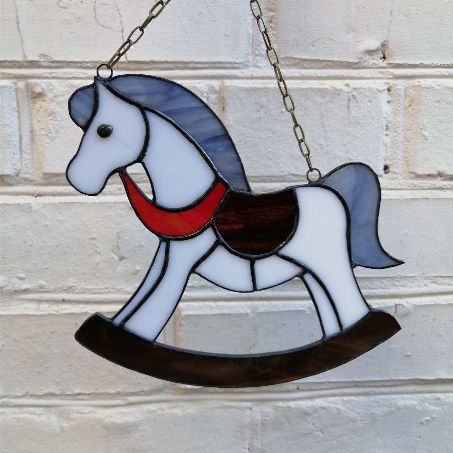 Rocking Horse Stained Glass Suncatcher