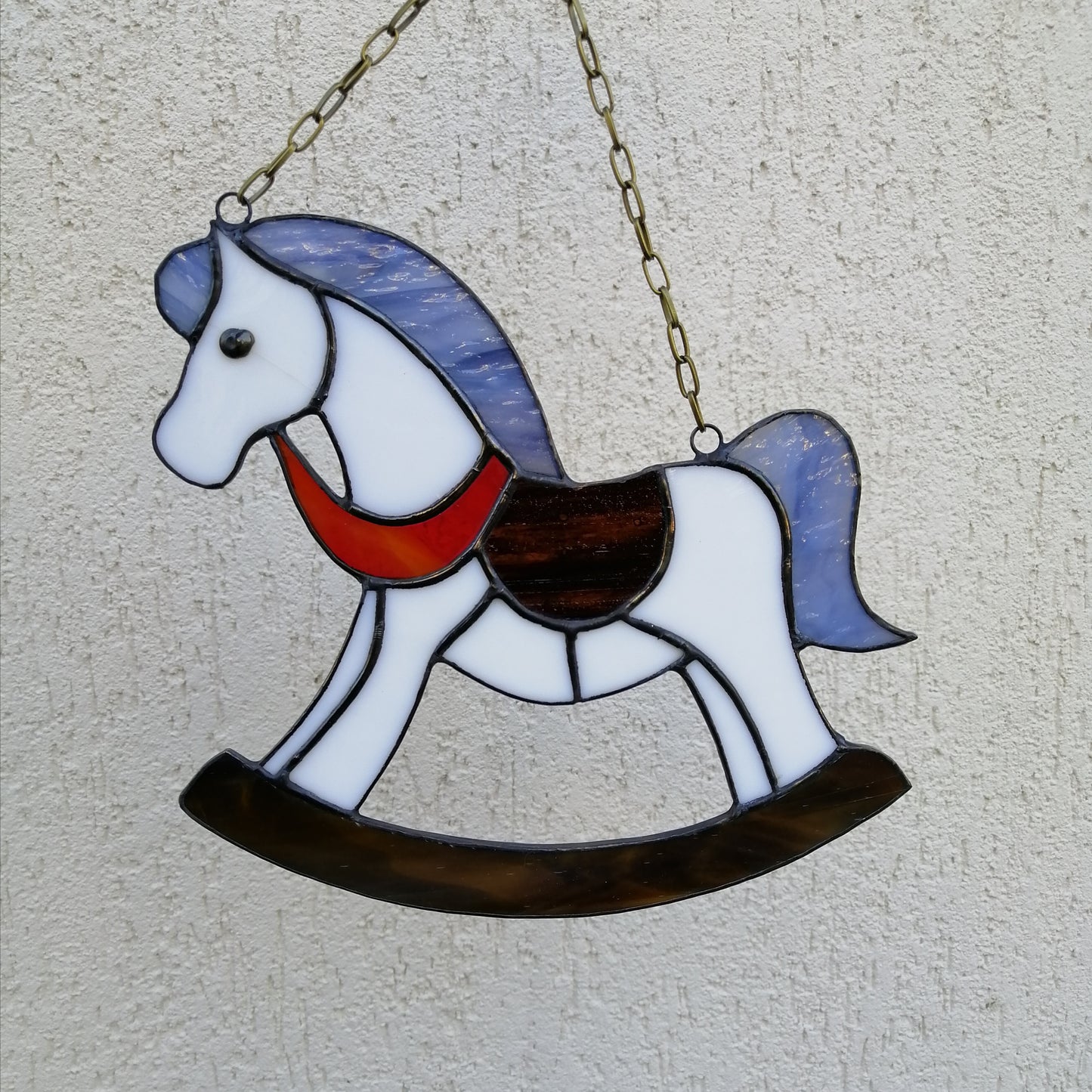 Rocking Horse Stained Glass Suncatcher