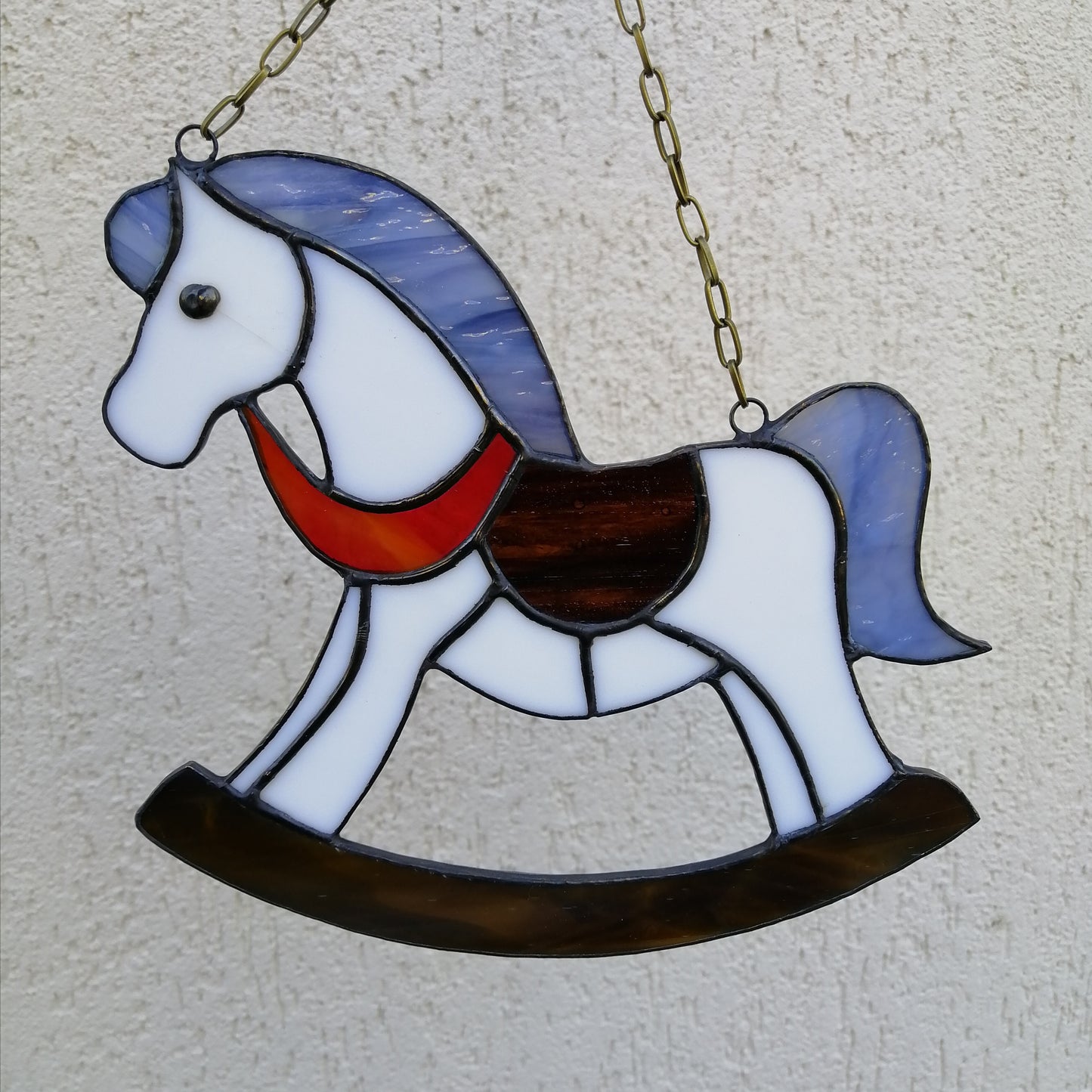 Rocking Horse Stained Glass Suncatcher