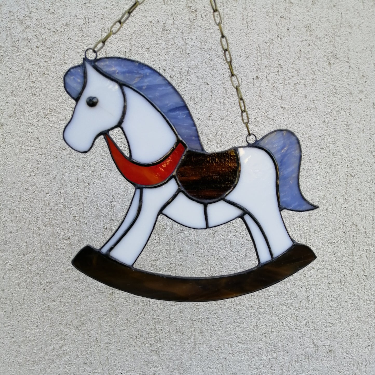 Rocking Horse Stained Glass Suncatcher