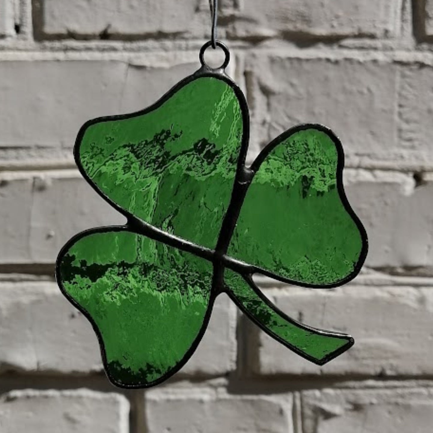 Lucky Shamrock Stained Glass Suncatcher