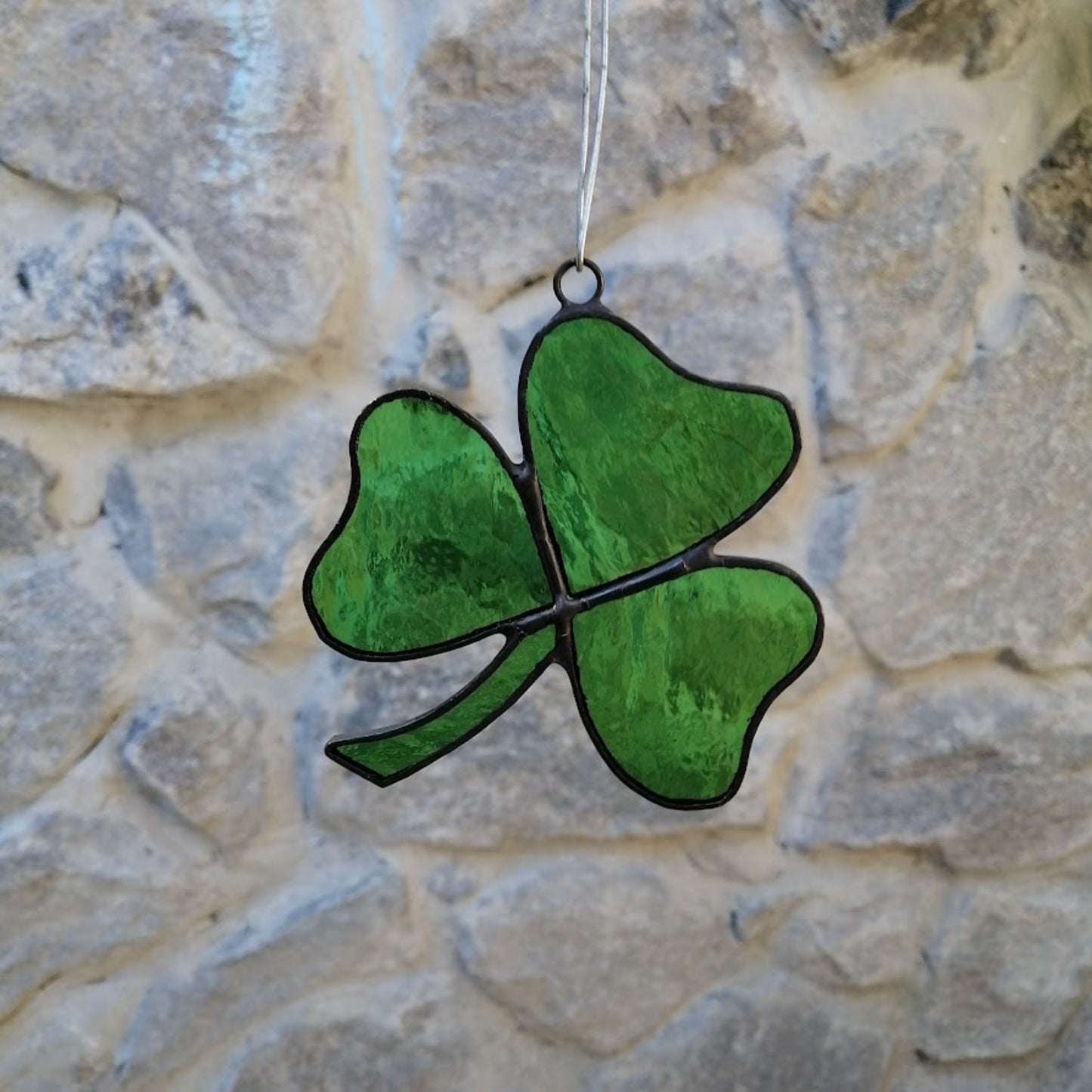 Lucky Shamrock Stained Glass Suncatcher