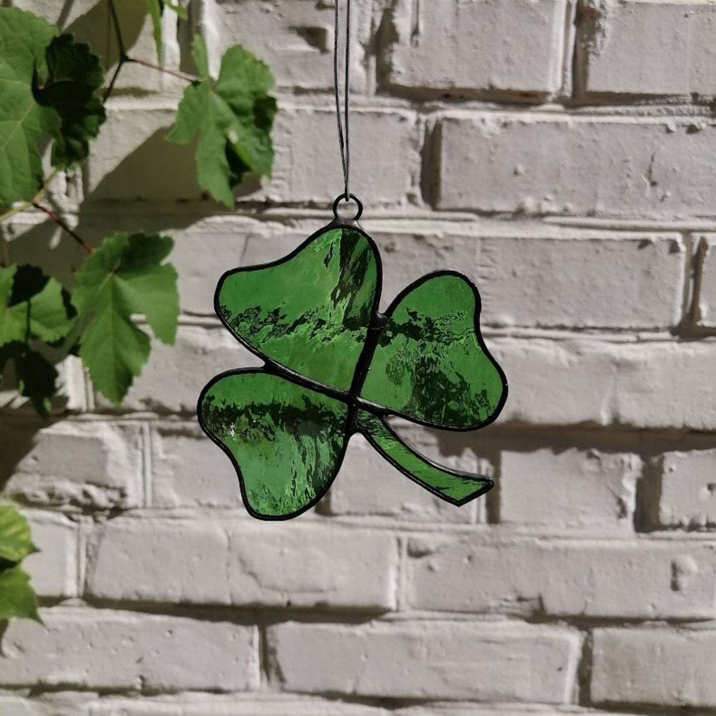 Lucky Shamrock Stained Glass Suncatcher