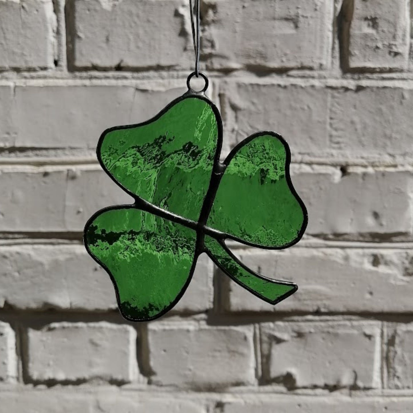 Lucky Shamrock Stained Glass Suncatcher